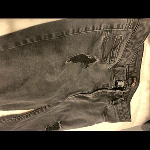 Washed blacked jeans